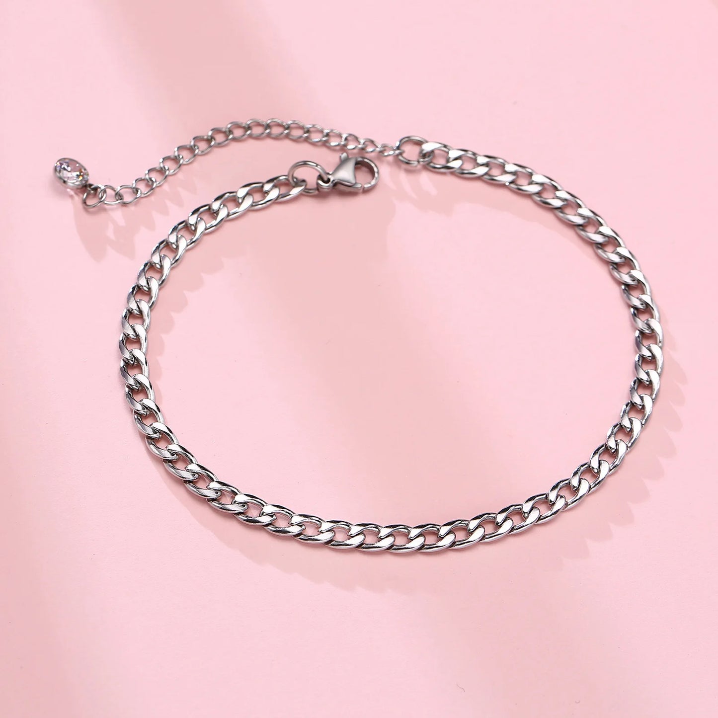 Men's Anklet With Cross Charm Look