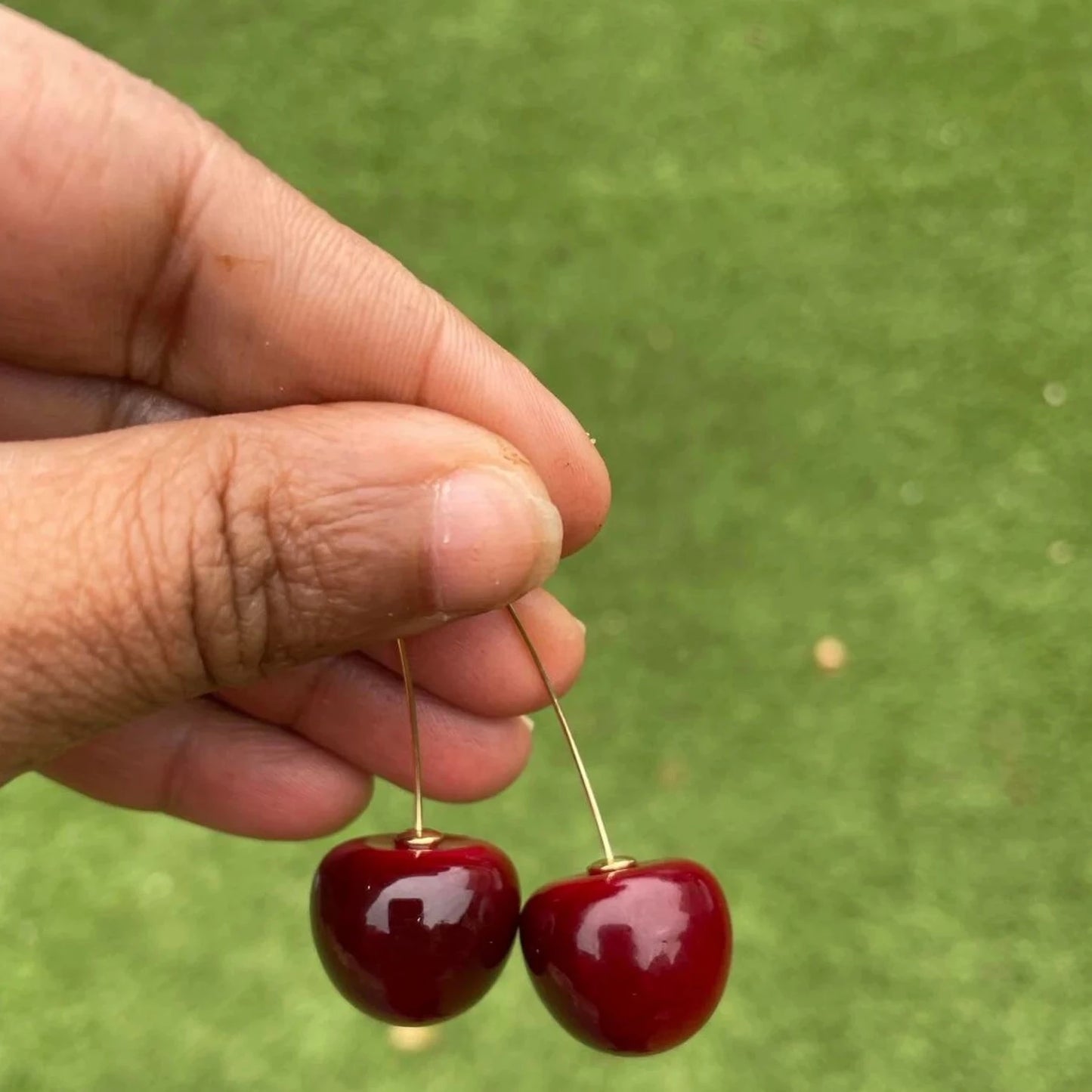 Handmade Cherry Earrings