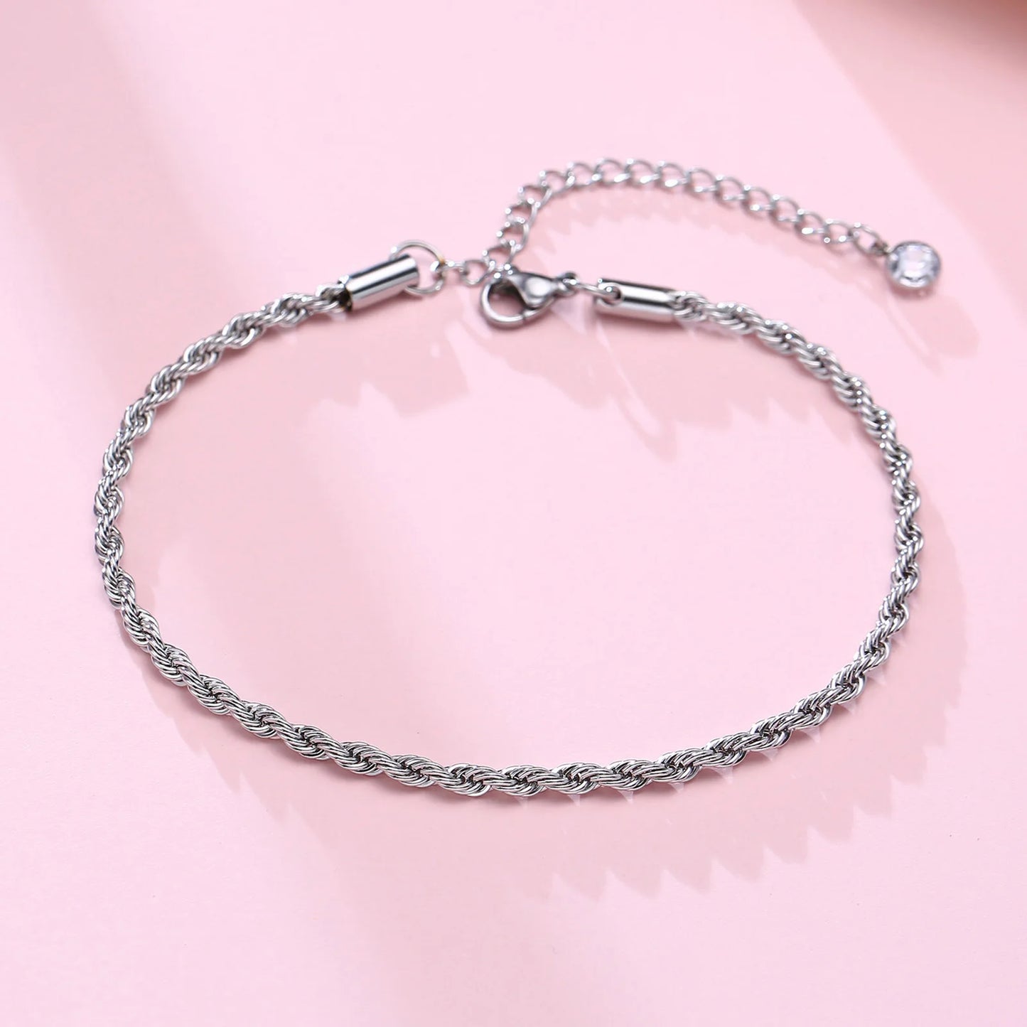 Men's Anklet With Cross Charm Look