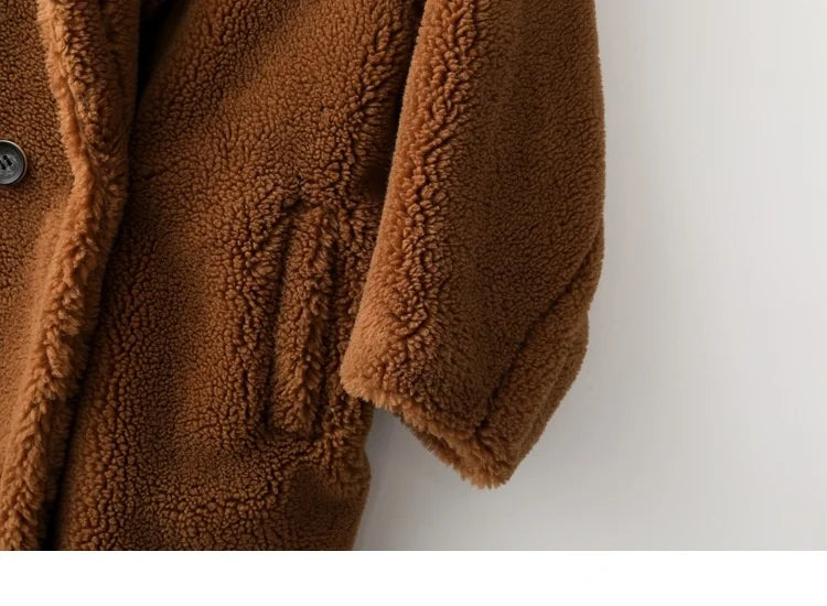 Women's Teddy Bear Thick Faux Fur Coat
