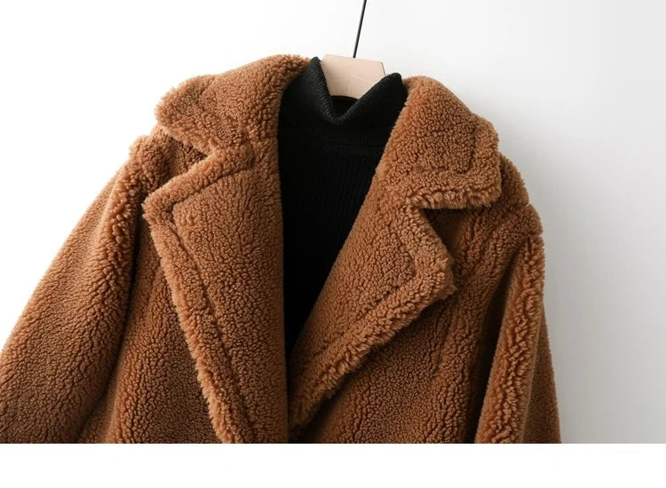 Women's Teddy Bear Thick Faux Fur Coat
