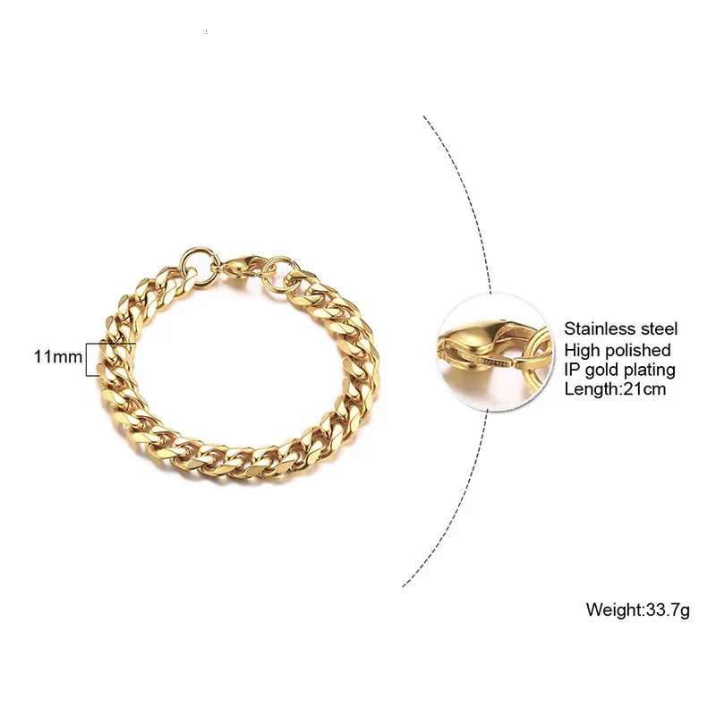 Mens Cuban Chain Bracelets