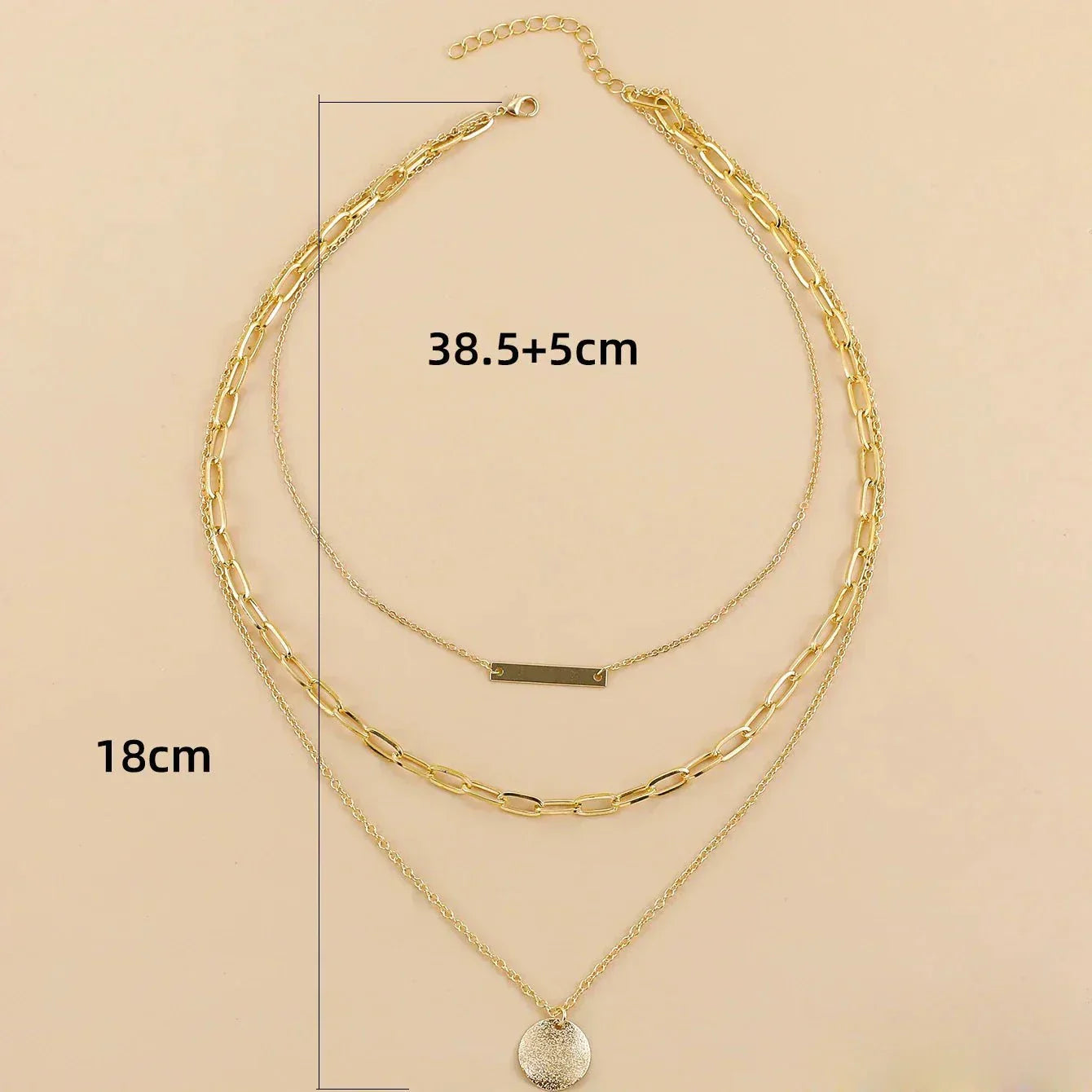 Vintage Gold Plated Round Coin Pendant