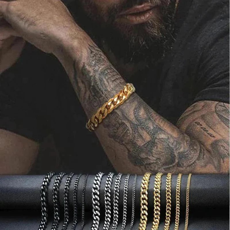 Mens Cuban Chain Bracelets
