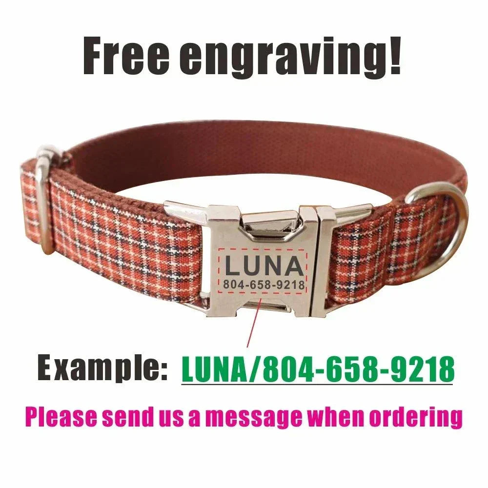 Personalised Plaid Collar