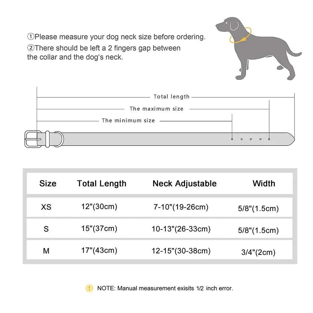 Personalised Leather Pet Collar ID 